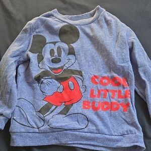 Kids Mickey Mouse 'Cool Little Buddy' Blue Sweatshirt